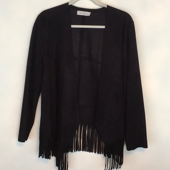 Wayf Jackets & Blazers - EUC Wayf Fringed Open Faux Suede Jacket
